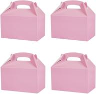 🎉 pink party treat box: 24 pcs of delightful pink candy cake gifts - diy bags, perfect for birthday parties and girls' unicorn themes - includes snacks, party favors, and decorations supplies logo