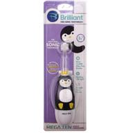🐧 веселая электрическая зубная щетка для детей - умные персонажи с мигающими огнями и супер-тонкими щетинками для чистки зубов родителем и ребенком, возраст 3-8 лет (пингвин) логотип