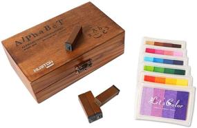 img 2 attached to 🖌️ Vintage Wooden Rubber Stamp Set with Colorful Ink Pad - DIY Crafts, Diary, Cards & More - 70pcs Letters, Numbers, and Symbols (Kids Edition)