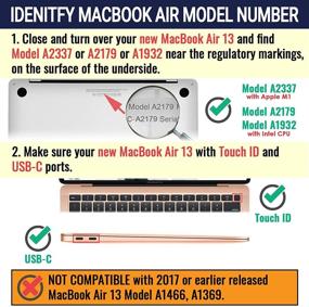 img 3 attached to TECOOL MacBook Air 13 Inch Case 2020 2019 2018 Release Model A2337 (M1) A2179 A1932