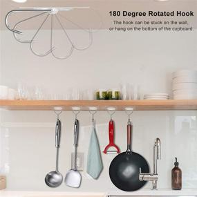 img 2 attached to 🔧 Transparent Adhesive Wall Hooks - Heavy Duty Hooks for Hanging up to 11 lbs - Ideal for Keys, Coats, Hats, Bags, and Ceiling - Seamless & Clear