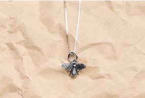 img 2 attached to 🐝 FarryDream 925 Sterling Silver Cute Bee Pendant Necklace for Women and Teens - Stylish Bee Necklace for Girls