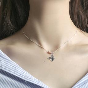 img 1 attached to 🐝 FarryDream 925 Sterling Silver Cute Bee Pendant Necklace for Women and Teens - Stylish Bee Necklace for Girls