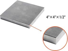 img 1 attached to 🔨 HimaPro Steel Bench Block - 4x4 Flat Anvil Jewelers Tool - Metal Bench Block for Jewelry & Stamping - Size: 4x4 inches, Thickness: 1/2 inch