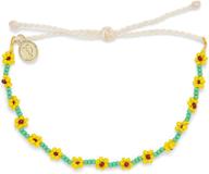 🌼 dazzling pura vida daisy or sunflower seed bead bracelet - water-resistant and fully adjustable band for everyday wear logo