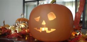 img 1 attached to 🎃 Mindscope Jabberin Jack Animated Pumpkin with Integrated Projector & Speaker: Plug 'n Play