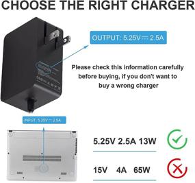 img 3 attached to 💡 Fancy Buying 13W 5.2V 2.5A Surface 3 Charger AC Power Adapter for Microsoft Surface 3, Model 1623 1624 1645 Tablet with USB Charging + Charger Cord - Surface3 Compatibility Excluded