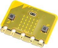 электронный чехол elecfreaks micro:bit v2 - простой матовый оранжевый чехол, легкая установка - плата bbc microbit логотип