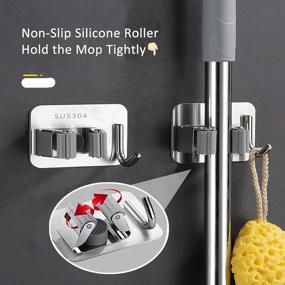 img 4 attached to 🚿 Bathroom Storage Organizers - Stainless Steel Wall-mounted Solution