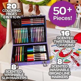 img 3 attached to Crayola Silly Scents Mini Inspiration Art Case Coloring Set for Kids Age 3+: Ideal Gift