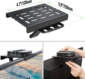 img 3 attached to 📺 Mounting Dream MD5605: Adjustable TV Top Shelf Mount Holder for Fire TV, Apple TV, Roku 3 Streaming Media Player - Convenient and Secure Streaming Media Box TV Shelf Top Mount (11 lbs Loading Capacity)