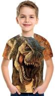 🦖 fiveearl children's 3d dinosaur printed t-shirts for boys and girls, ages 4-14 logo