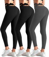 🏋️ aoliks women's black leggings - high waist tummy control athletic running leggings, non-transparent yoga pants for workouts logo