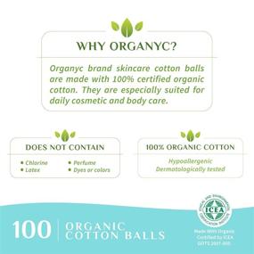 img 2 attached to Premium Organyc 100% Organic Cotton Balls for Gentle Skincare, 100 Count