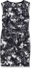 img 1 attached to 👗 Stylish Sleeveless Printed Sheath Dress for Women - Amazon Brand Lark & Ro