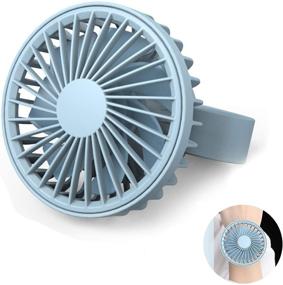 img 4 attached to 🔵 Aquatrend Personal Mini Wrist Fan - 3-Speed Pocket Fan with Adjustable Wristband - Portable USB Rechargeable Watch Fan for Indoor and Outdoor Use (Blue)