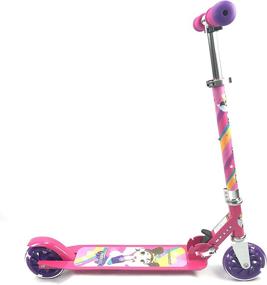 img 4 attached to 🌸 TITAN Flower Princess Folding Aluminum Girls Kick Scooter with LED Light Up Wheels (Age 5+), Pink - Improved SEO