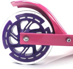 img 1 attached to 🌸 TITAN Flower Princess Folding Aluminum Girls Kick Scooter with LED Light Up Wheels (Age 5+), Pink - Improved SEO