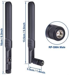 img 3 attached to 📡 Bingfu Двухдиапазонная WiFi антенна (2 шт.) - Усиление сигнала для беспроводных сетевых карт, маршрутизаторов и IP-камер