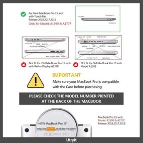 img 3 attached to Utryit MacBook Pro 15 Case 2018 2017 2016 Release A1990/A1707 Shell Laptop Accessories