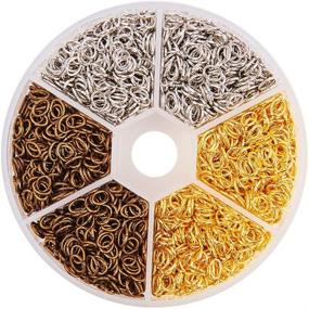 img 4 attached to 🔗 High-Quality 2550 Pcs PandaHall Elite Oval Jump Rings: Essential Jewelry Findings, 3 Colors, 5.5x4mm, 21-Gauge Wire Chainmail Links