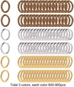 img 3 attached to 🔗 High-Quality 2550 Pcs PandaHall Elite Oval Jump Rings: Essential Jewelry Findings, 3 Colors, 5.5x4mm, 21-Gauge Wire Chainmail Links