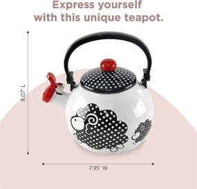 img 1 attached to 🐑 HOME-X Black Sheep Kettle: 2 Quart Whistling Tea Kettle for Gas and Electric Stoves - A Quirky and Charming Addition to Your Kitchen!