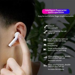 img 1 attached to 🎧 Улучшенные Bluetooth 5.2 наушники True Wireless со светодиодным дисплеем батареи - Водонепроницаемые TWS стереонаушники для фитнеса и спорта, с встроенным микрофоном и зарядным кейсом