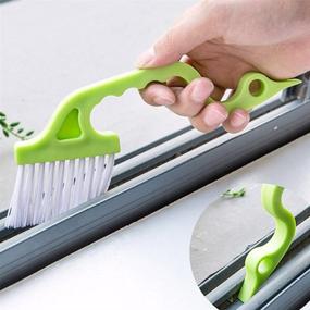 img 2 attached to Trycooling 2-in-1 Detachable Window Groove Corner Keyboard Hand-held Gap Door Cleaning Brushes - Multipurpose Dustpan & Window Track Brushes (Random Color: Pink, Blue, Green)