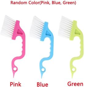 img 3 attached to Trycooling 2-in-1 Detachable Window Groove Corner Keyboard Hand-held Gap Door Cleaning Brushes - Multipurpose Dustpan & Window Track Brushes (Random Color: Pink, Blue, Green)