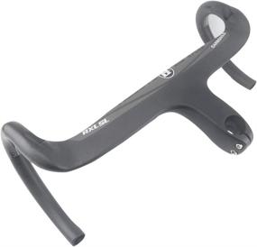 img 1 attached to 🚴 Road Bike Handlebars: Carbon Fiber Aero Bars for Men - 28.6mm Integrated Handlebar/Stem 3K Matte - City Bike 400/420/440mm (420x120)