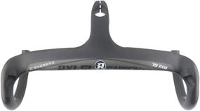 img 4 attached to 🚴 Road Bike Handlebars: Carbon Fiber Aero Bars for Men - 28.6mm Integrated Handlebar/Stem 3K Matte - City Bike 400/420/440mm (420x120)