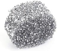 💎 sparkling silver crystal rhinestone ribbon roll for wedding décor, cake, party & floral arrangements - 1 yard (x 1.18") logo
