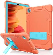 📱 ccmao samsung galaxy tab a7 10.4 case 2020, armor shockproof rugged drop protection case for samsung galaxy tab a7 10.4 inch (sm-t500/t505/t507 2020 release), orange and blue logo