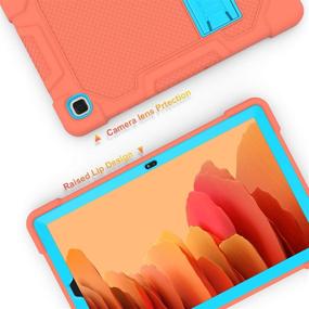 img 2 attached to 📱 CCMAO Samsung Galaxy Tab A7 10.4 Case 2020, Armor Shockproof Rugged Drop Protection Case for Samsung Galaxy Tab A7 10.4 Inch (SM-T500/T505/T507 2020 Release), Orange and Blue