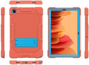 img 3 attached to 📱 CCMAO Samsung Galaxy Tab A7 10.4 Case 2020, Armor Shockproof Rugged Drop Protection Case for Samsung Galaxy Tab A7 10.4 Inch (SM-T500/T505/T507 2020 Release), Orange and Blue