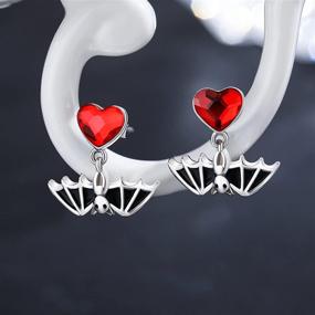 img 3 attached to 🧛 Waysles Earrings: Sterling Silver Halloween Vampire Girls' Jewelry for a Spooktacular Look