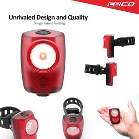 img 1 attached to 🚴 CECO-USA 100 Lumen USB Rechargeable Bike Tail Light - Super Bright T100 Bicycle Rear Light - Waterproof IP67, Impact Resistant FL-1 - Red Safety Light - Pro Quality Bike Tail Light