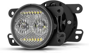 img 4 attached to π HIMA4X4 LED Round Light Bar 4 Inch: 40W Offroad Foglights for Jeep, SUV, Truck - 2 Pack