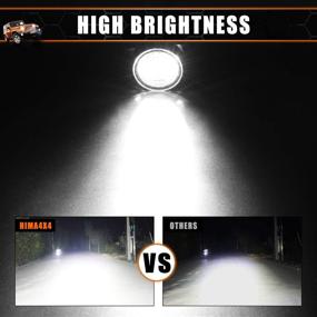 img 2 attached to π HIMA4X4 LED Round Light Bar 4 Inch: 40W Offroad Foglights for Jeep, SUV, Truck - 2 Pack