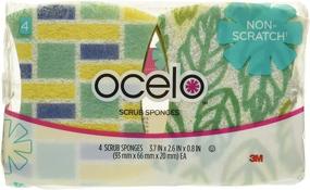 img 4 attached to 🧽 32-Pack Assorted Designs Scotch-Brite Ocelo Non-Scratch Scrub Sponges