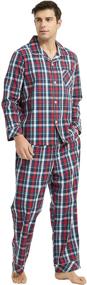 img 1 attached to Red Blue Vulcanodon Cotton Pajama Sleepwear Set