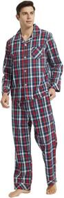 img 2 attached to Red Blue Vulcanodon Cotton Pajama Sleepwear Set