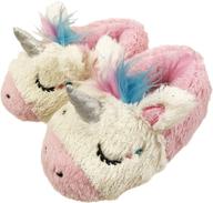 comfy and cute free 2 dream slippers for toddler and kids 🦄 - unicorn, llama, blue monster, bear claw, pug - indoor outdoor bottom, soft plush logo