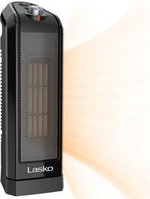 img 4 attached to Компактный керамический обогреватель Lasko CT16450 мощностью 1500 Вт с управлением термостатом и защитой от перегрева для использования в помещении дома, в элегантном черном дизайне.