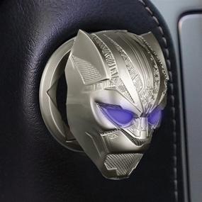 img 4 attached to Black Panther Car Engine Start Stop Button Cover Panther Mask Car Push Start Button Cover Decorative Accessory