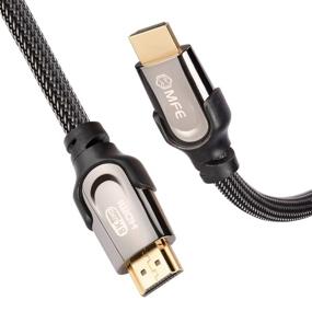 img 4 attached to 🔌 MFE HDMI 2.1 Cable - High Speed HDMI Cable 2.1 Version, 48Gbps - Supports 4K 8K 120Hz Dynamic HDR, eARC, Dolby Atmos, VRR, Dolby Vision - Compatible with PS5, Xbox Series X/S, RTX3080 / 3090, Samsung TV - Nylon Braided - 6.5ft