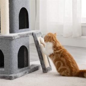 img 1 attached to 🐱 34-Inch Tall Multi-Level Cat Condo with Scratching Post and Platform – Sturdy Indoor Kitty Furniture: Lesure Cat Tree for Large Cats