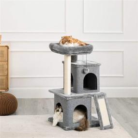 img 3 attached to 🐱 34-Inch Tall Multi-Level Cat Condo with Scratching Post and Platform – Sturdy Indoor Kitty Furniture: Lesure Cat Tree for Large Cats