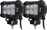 safego 4-inch led pods light bar - 2 pack, 18w flood beam off-road work lights for trucks, suvs, atvs, tractors, boats logo